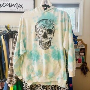 Aerie Floral Skull Graphic Hoodie